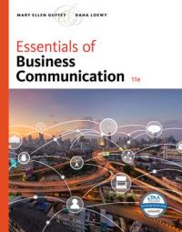 Textbook: Essentials of Business Communication