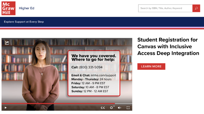 Student Registration_McGraw Hill eBook for Biosci140: Principles of Human Genetics