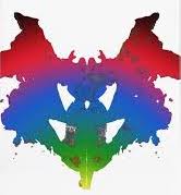 Rorschach Inkblot Slide in Rainbow Colors