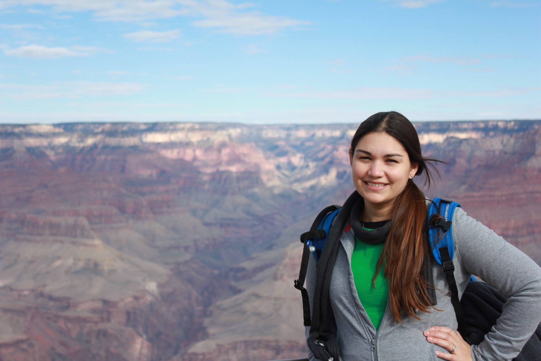 Jessica Seemayer with The Grand Canyons in the background. 