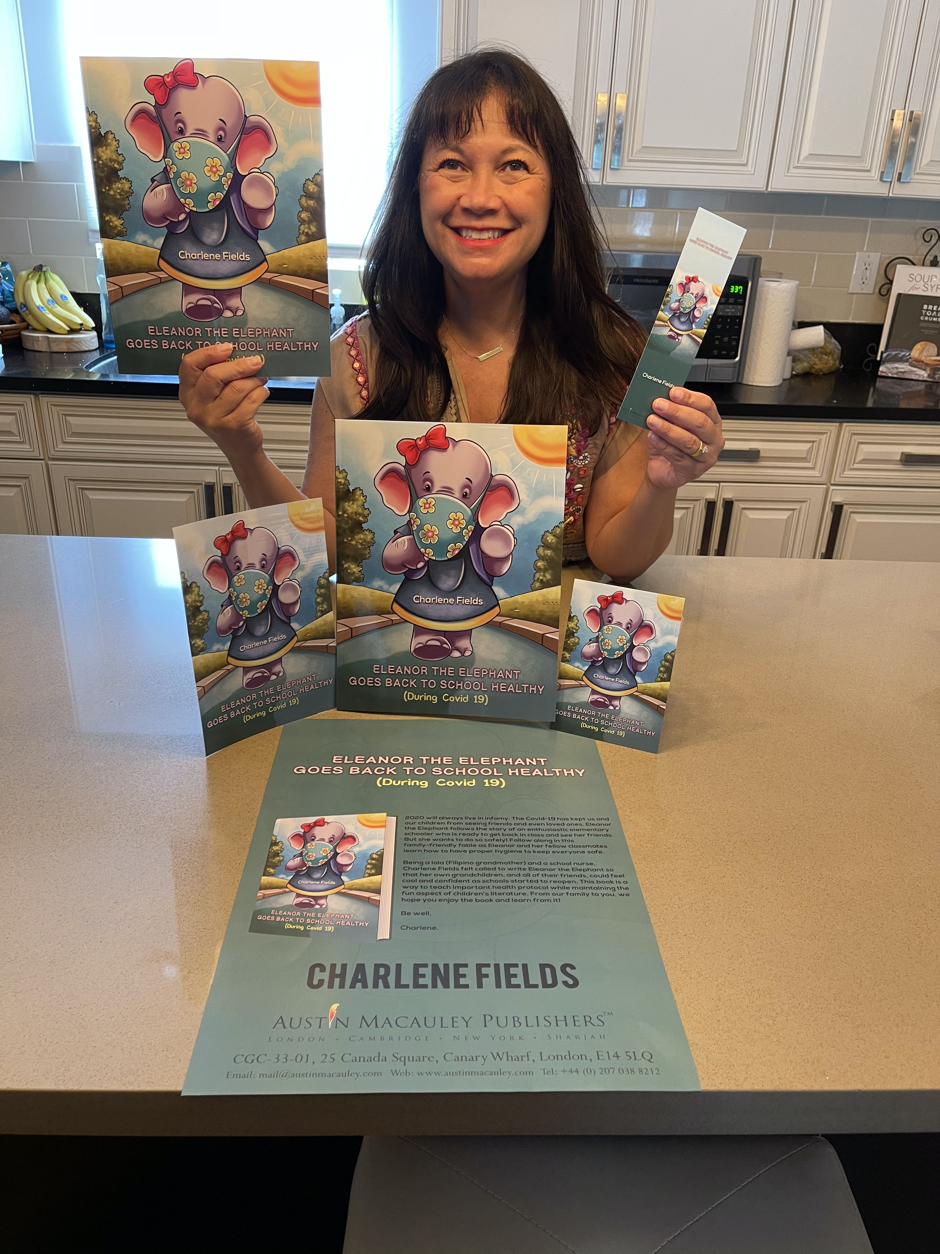 Charlene Fields, Author of "Eleanor the Elephant Goes Back to School Healthy" 