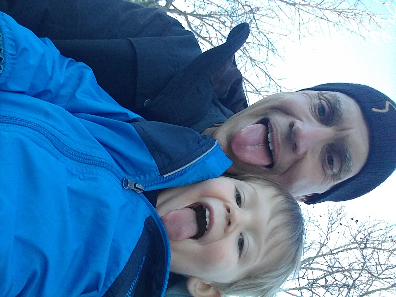 being silly with grandson